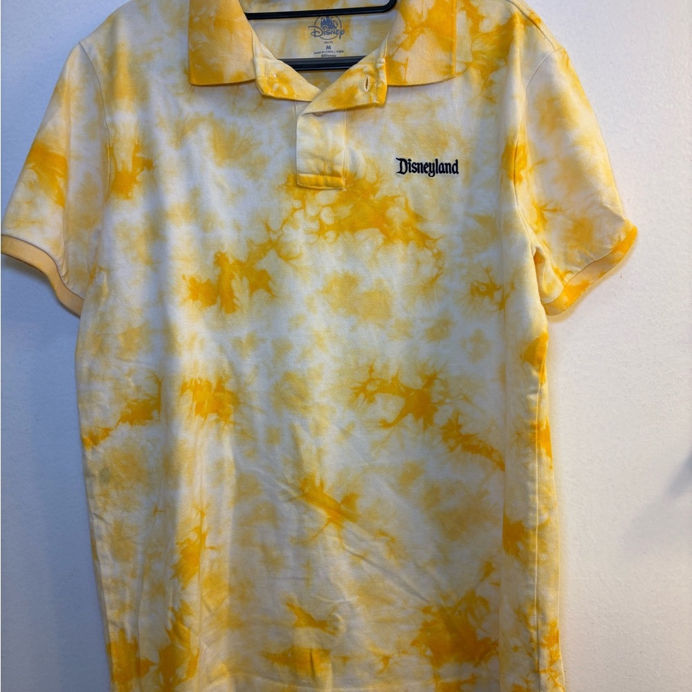 Disneyland Yellow Tie-Dye Polo Shirt